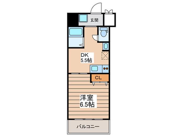 PHOENIX日本橋高津(1DK/7階)の間取り写真