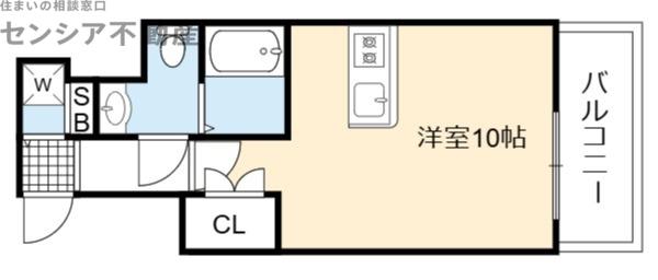 T`S SQUARE 大阪城(ワンルーム/3階)の間取り写真