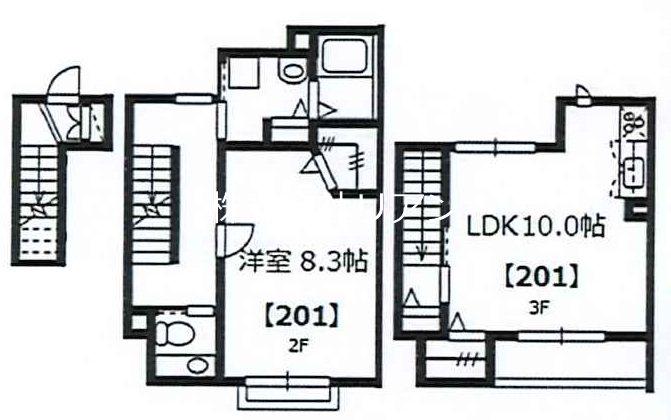 コンフォート西片(1LDK/2階)の間取り写真