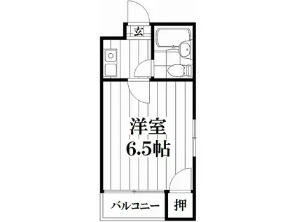 アポローズマンション(1K/2階)の間取り写真