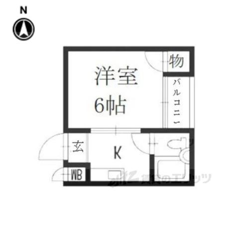 ドエル綾小路(1K/3階)の間取り写真