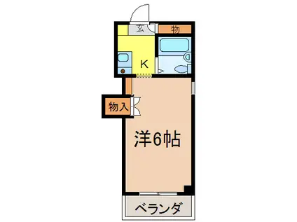 メイツ内田橋(ワンルーム/3階)の間取り写真
