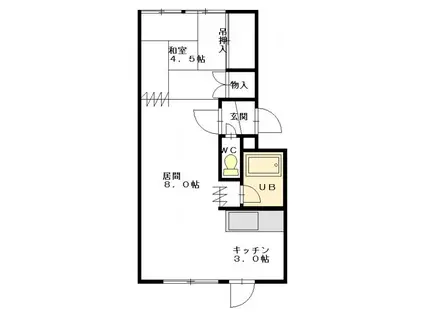 シンプルライフ6・26(1LDK/1階)の間取り写真