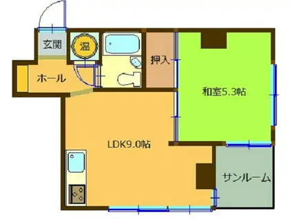 ブレンディ・マンション(1LDK/2階)の間取り写真