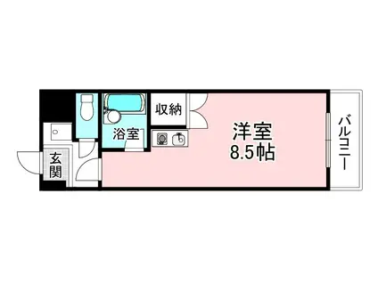 湖南コーポレーションI(ワンルーム/2階)の間取り写真