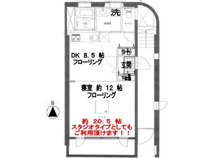 モジュールSAKAMOTO(1DK/1階)の間取り写真
