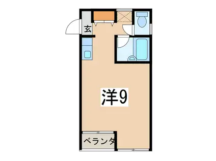 キャットハウスV(ワンルーム/1階)の間取り写真