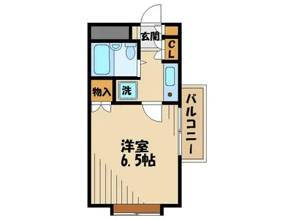 小杉マンションA(1K/2階)の間取り写真