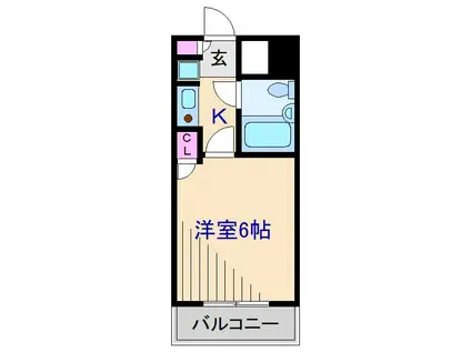 クリオ菊名壱番館(1K/4階)の間取り写真
