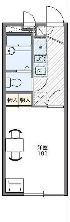 レオパレスパピー北浦II 2階階 間取り