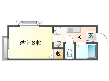 チェリーハウス(1K/2階)の間取り写真