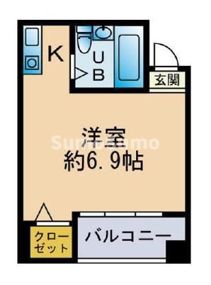 メゾンハマダ(1K/2階)の間取り写真