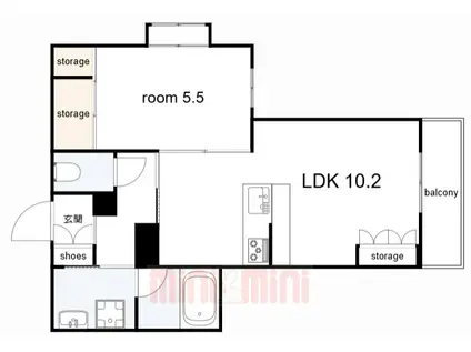 シャーメゾン甲子園口1丁目 レジデンス イースト(1LDK/3階)の間取り写真