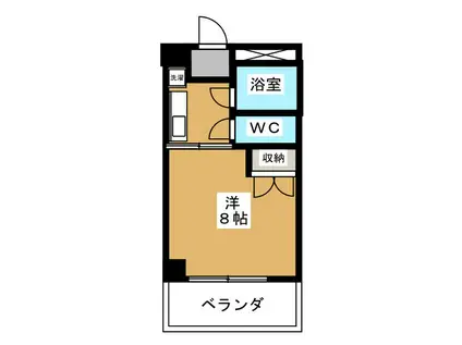 シティスペース(1K/5階)の間取り写真