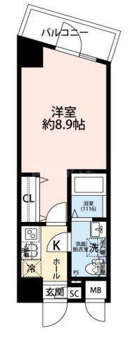 プレール・ドゥーク西新井II(1K/2階)の間取り写真