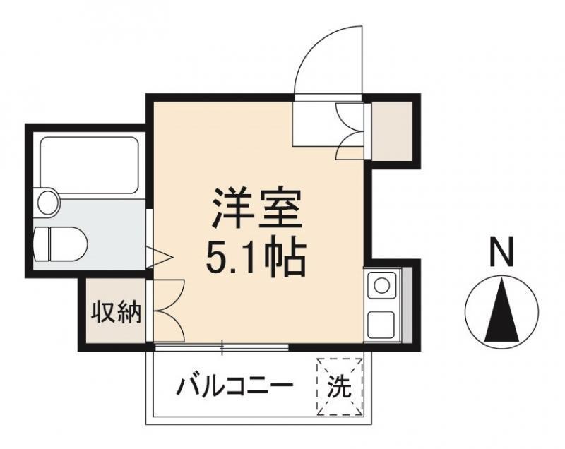 三昌マンション(ワンルーム/2階)の間取り写真