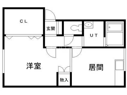 ライドスタイル(1DK/2階)の間取り写真