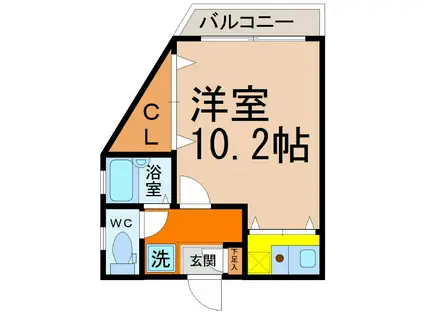 シティライフ池下(ワンルーム/4階)の間取り写真