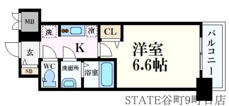 プレサンス天王寺ノースヴィアーレ(1K/5階)の間取り写真