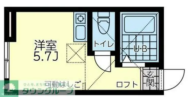 ユナイト花月園エスメラルダの瞳 2階階 間取り