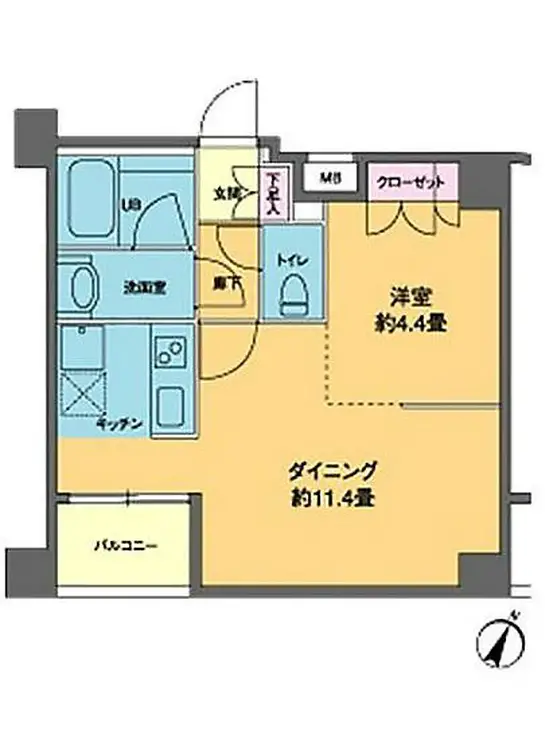 カスタリア南麻布 3階階 間取り