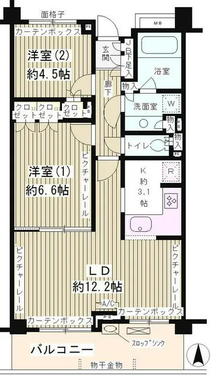 クラッサ成城 2階階 間取り