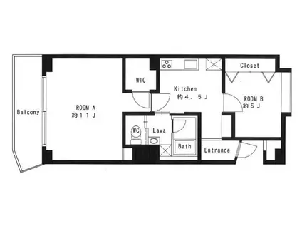 ゾンネンハイム渋谷(2DK/5階)の間取り写真