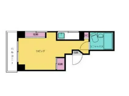 東京健美ビル(ワンルーム/4階)の間取り写真