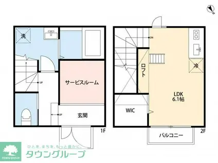 ROSSO&レジデンス(ワンルーム/1階)の間取り写真