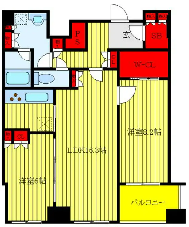 ウエストパークタワー池袋 27階階 間取り