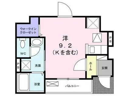 ＪＲ横浜線 古淵駅 徒歩16分 2階建 築3年(ワンルーム/1階)の間取り写真