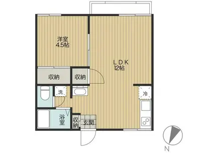 IVYII(1LDK/1階)の間取り写真