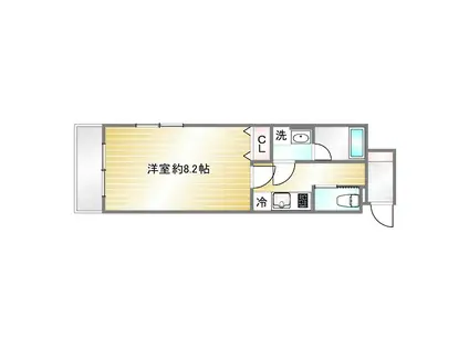 ワコーレヴィアーノ須磨関守2丁目(1K/1階)の間取り写真