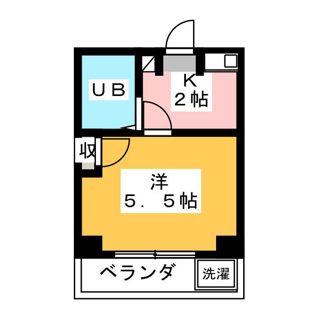 鈴木ハイム(1K/1階)の間取り写真