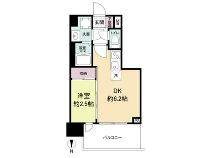 セレニテ天六ミラク(1DK/4階)の間取り写真