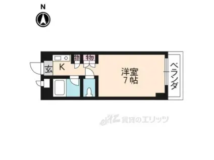 ノアーズアーク京都朱雀(1K/4階)の間取り写真