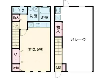 GARAXIA福崎(ワンルーム/1階)の間取り写真