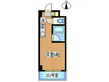 ラフィーネひばりヶ丘(ワンルーム/2階)の間取り写真