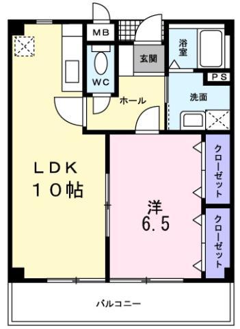 レジデンス・ノンノサン(1LDK/1階)の間取り写真