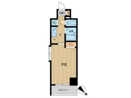 HF東神田レジデンス(1K/4階)の間取り写真