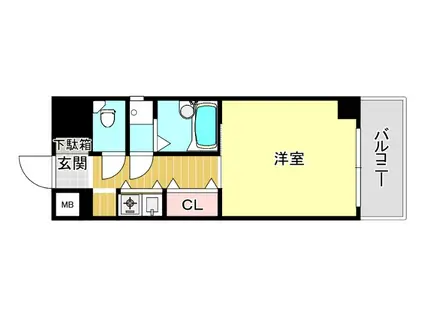 シティパレス薬大前(1K/5階)の間取り写真