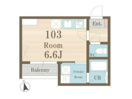新小岩モコプル(ワンルーム/1階)の間取り写真