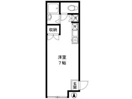 カーサ西荻(ワンルーム/2階)の間取り写真