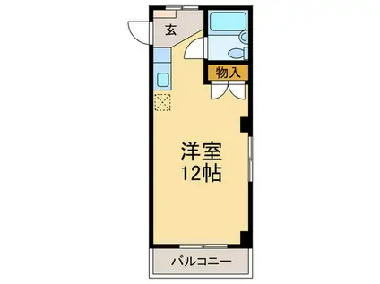 シティーホームズ魚崎(ワンルーム/3階)の間取り写真