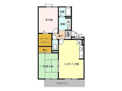 エスパシオ(2LDK/2階)の間取り写真