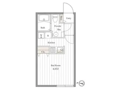 ZESTY豪徳寺(ワンルーム/3階)の間取り写真
