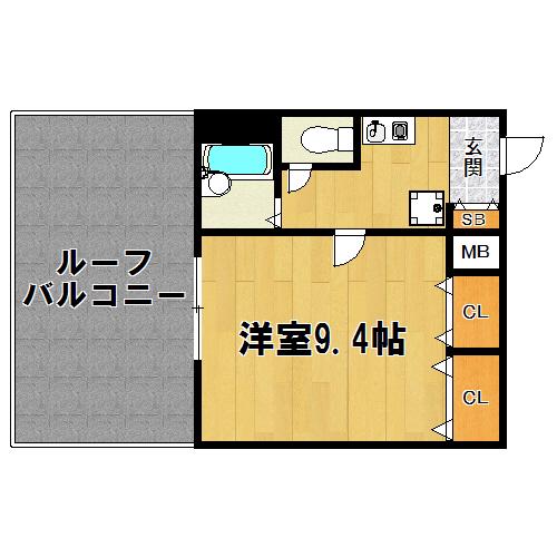 アルビオン新北野(1K/7階)の間取り写真