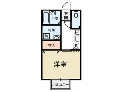 エテルノジョイアII(1K/1階)の間取り写真