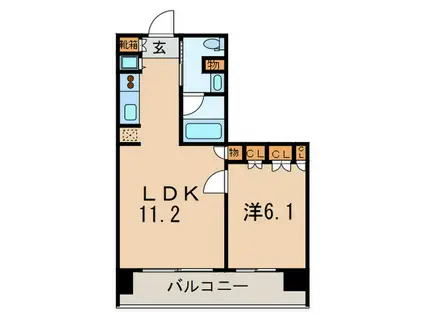 パークアクシス学芸大学(1LDK/7階)の間取り写真