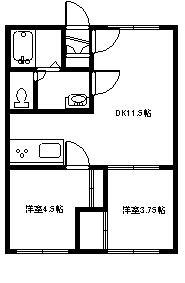 クリスタルハイツ永山(2LDK/2階)の間取り写真